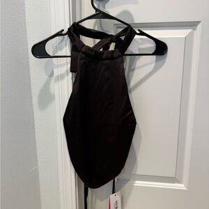 Beginning Boutique Black Halter Top